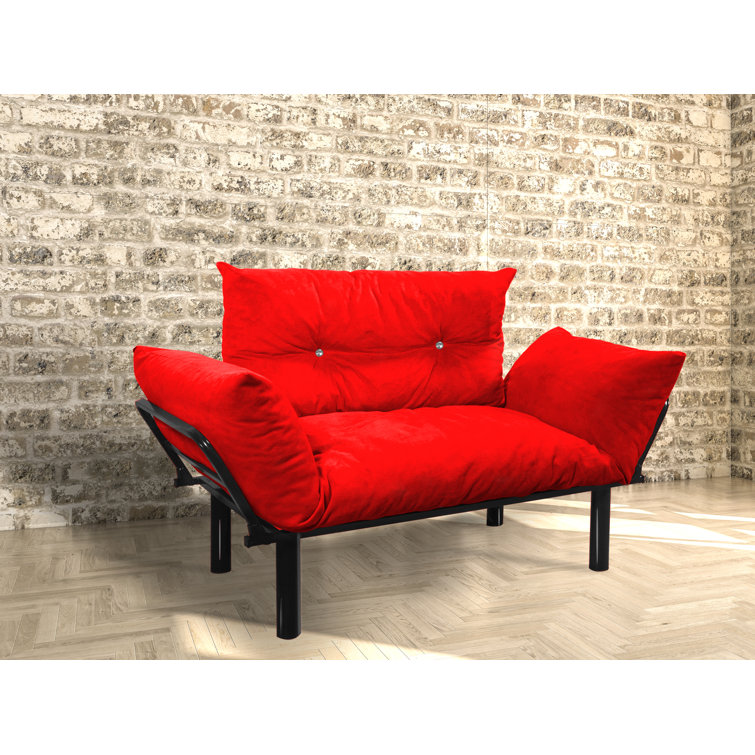 Red discount futon chair